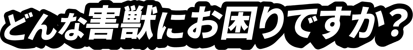 どんな害獣にお困りですか?