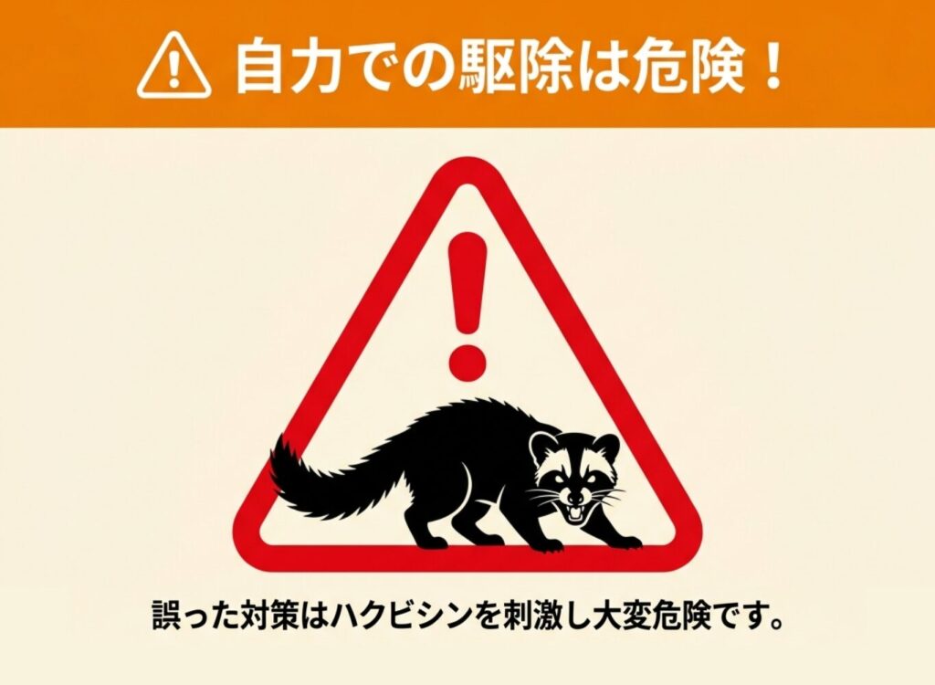自力でハクビシン対策を行う限界とリスク