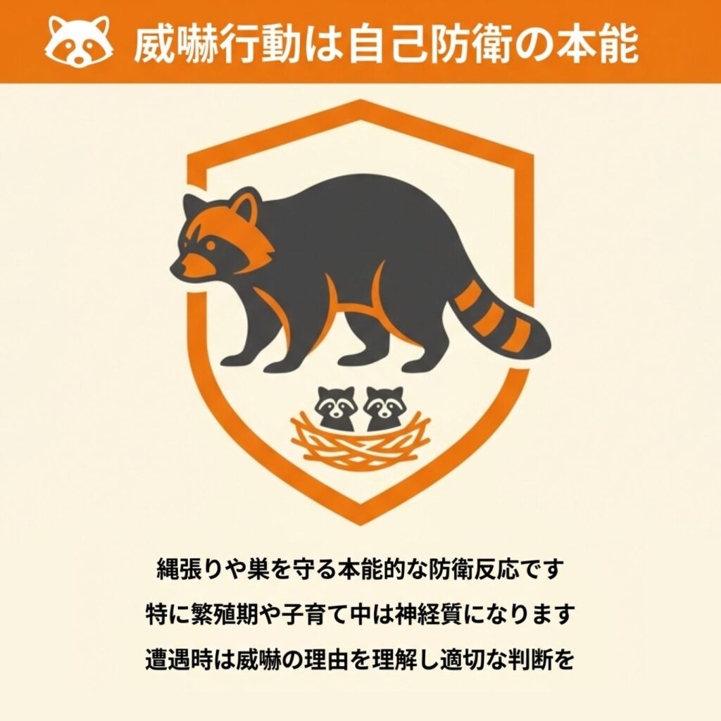 アライグマが威嚇する理由