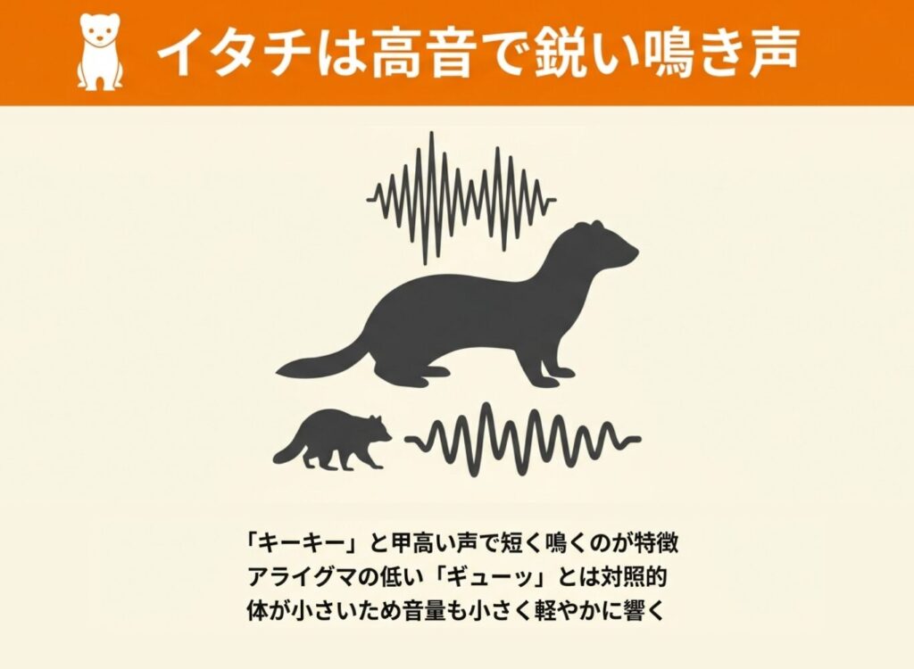 イタチとの鳴き声の違い