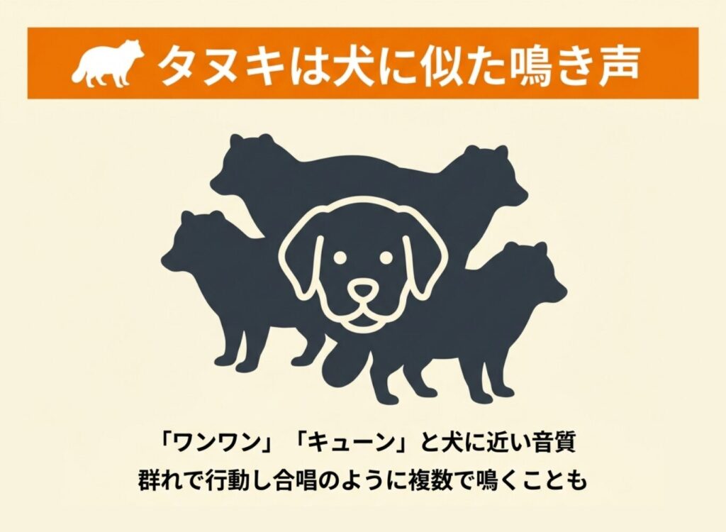 タヌキとの鳴き声の違い