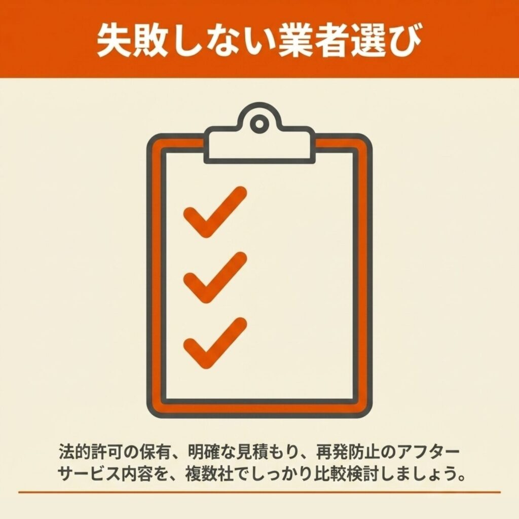 駆除業者選びのポイント