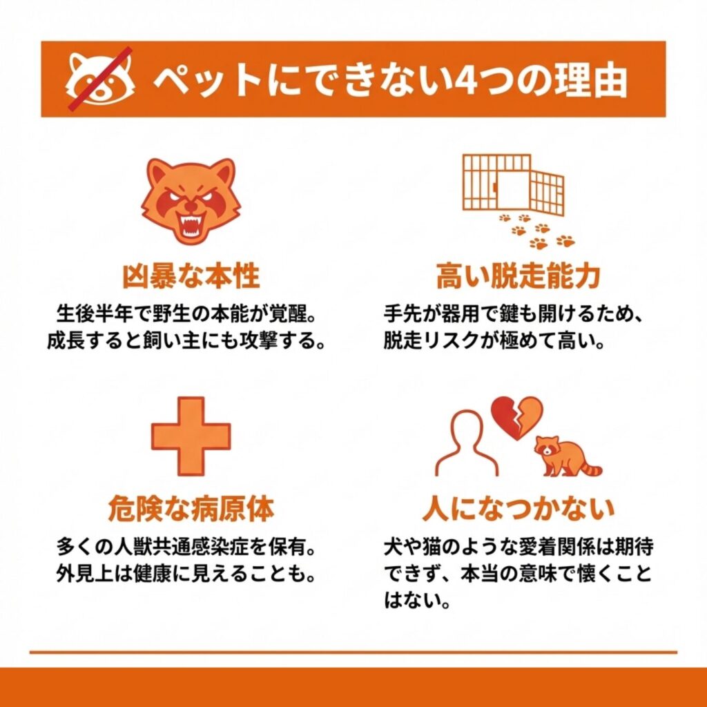 アライグマをペットにするリスク