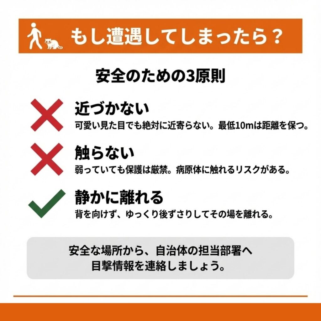 アライグマに遭遇した時の正しい対処法