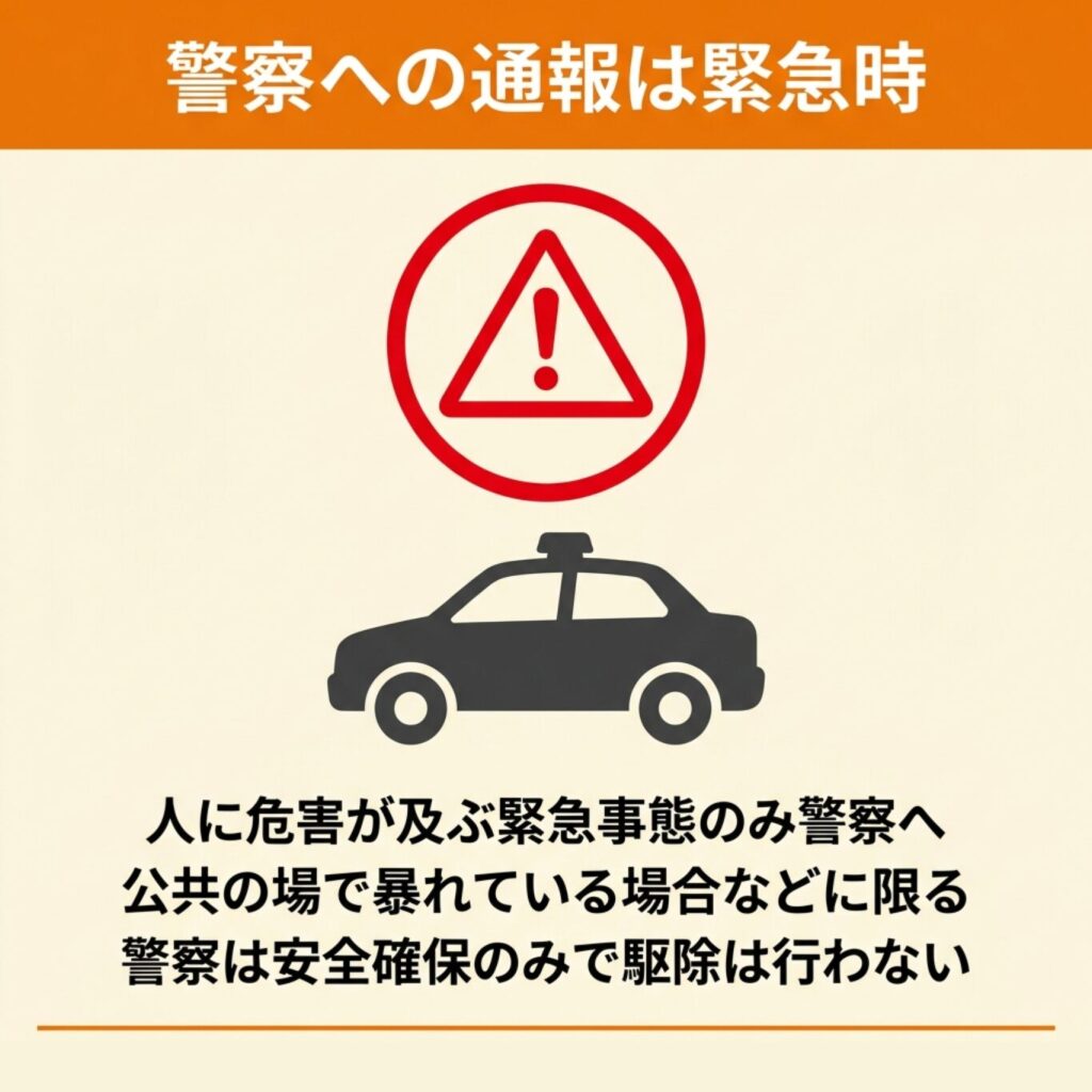 警察への通報が必要な緊急ケースとは