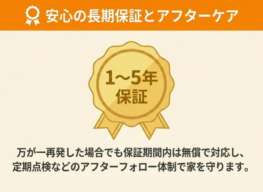 再発防止策と保証サービス