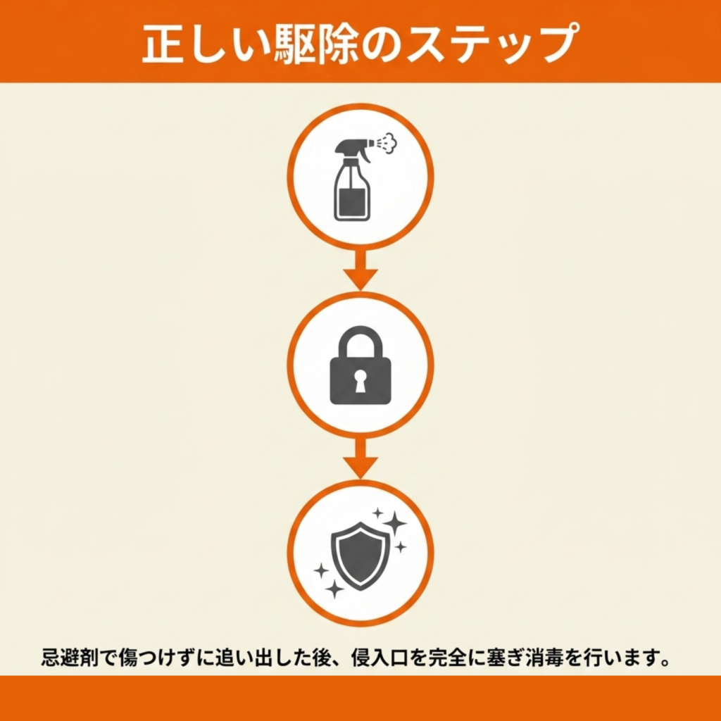 コウモリの巣への正しい対処法