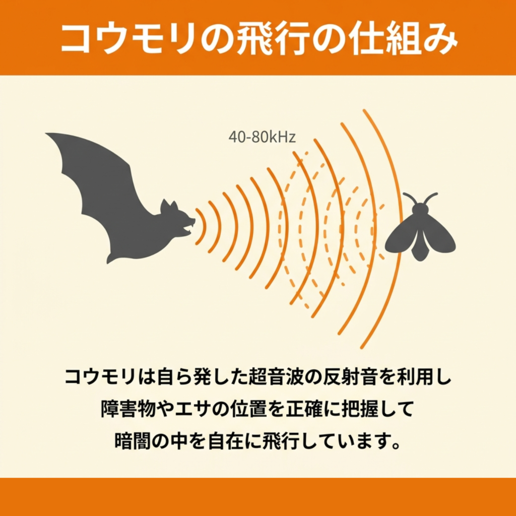 コウモリと超音波の関係