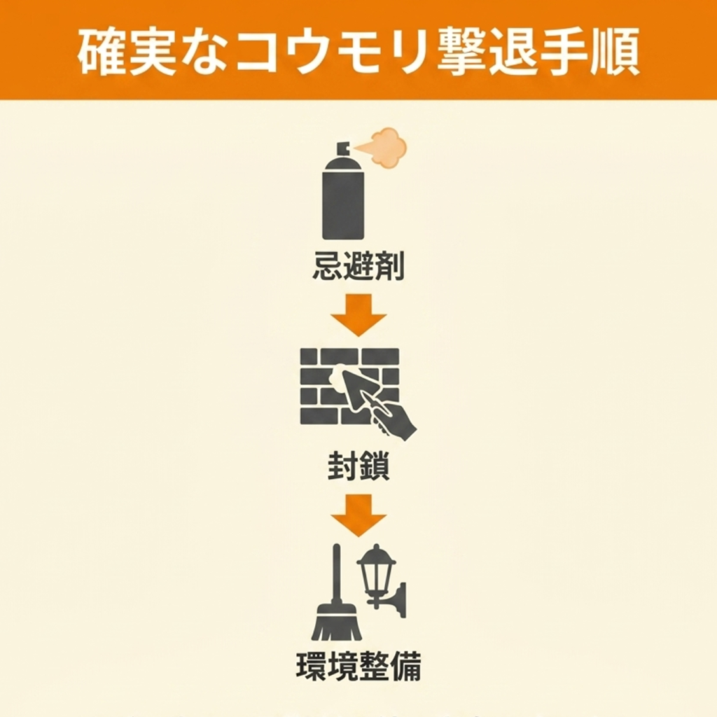 超音波よりも効果的なコウモリ対策