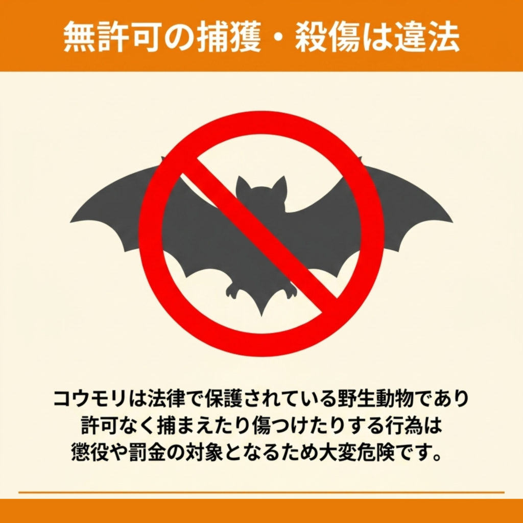 コウモリに関する法律上の注意と相談先