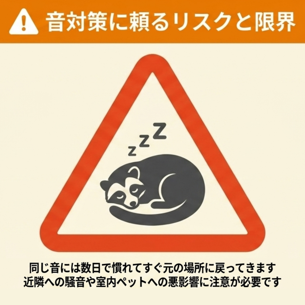 嫌がる音によるハクビシン対策の限界と注意点