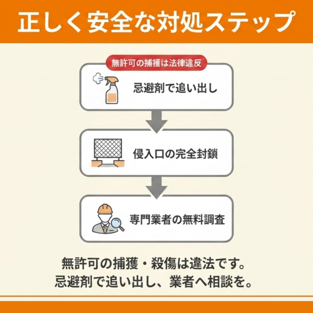 怖いハクビシンへの正しい対処法