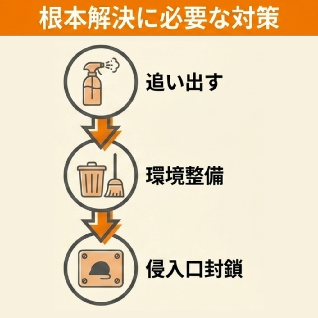 ネズミ忌避剤と組み合わせるべき根本対策