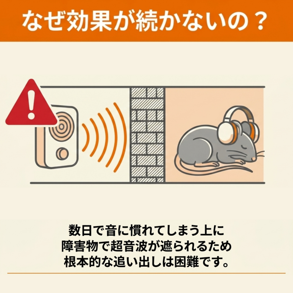 超音波駆除器のネズミへの効果が限定的な理由