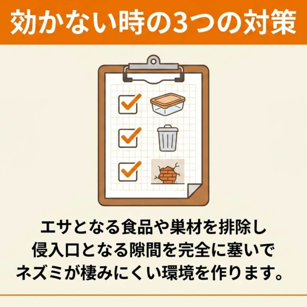 ネズミに超音波が効かない場合に取るべき対策