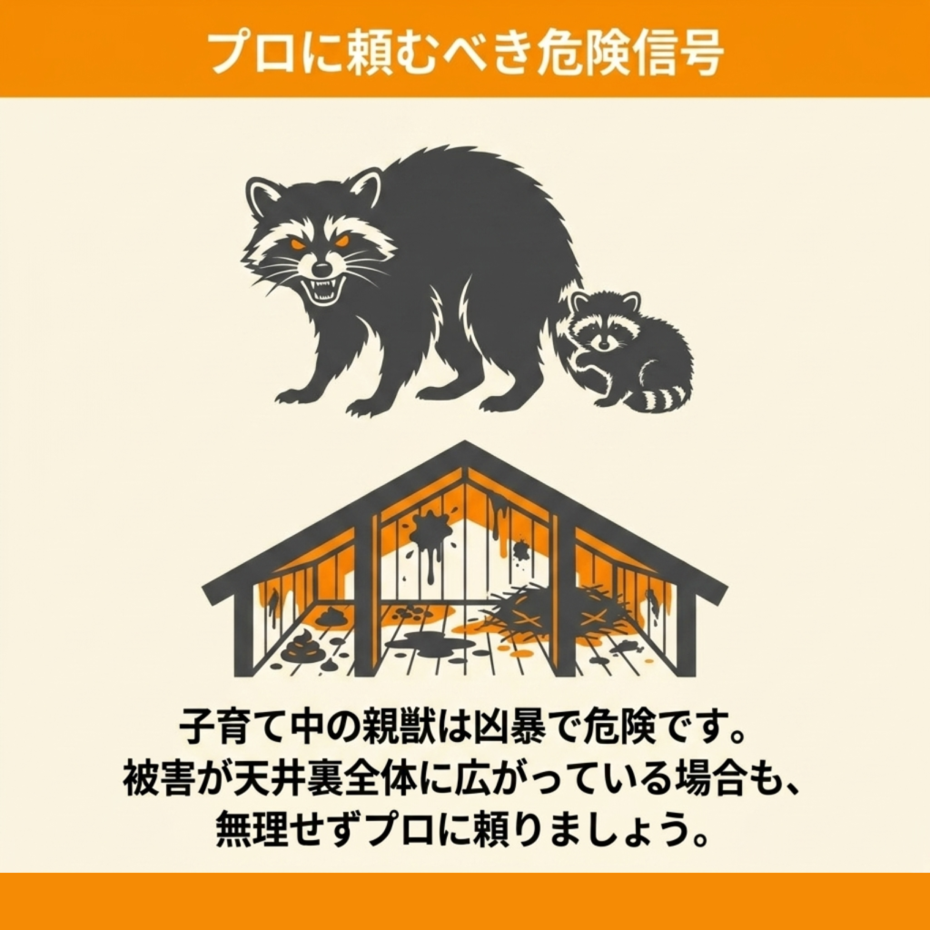 自力でのアライグマ駆除が難しいケース