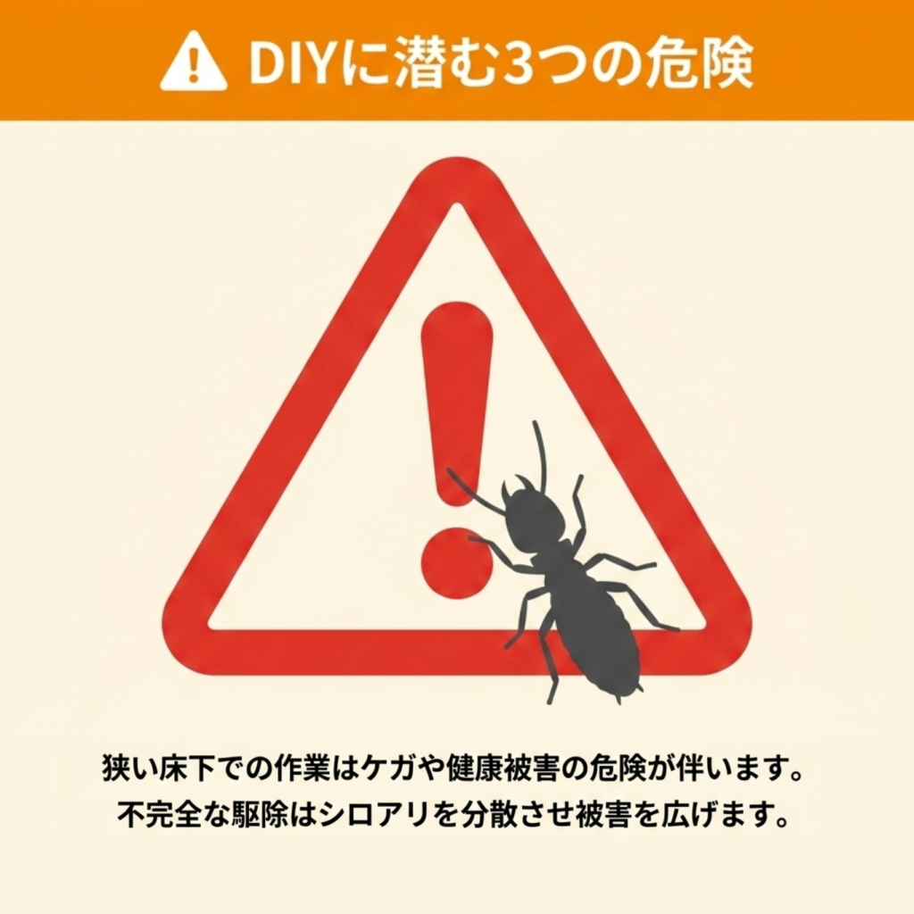 シロアリ駆除を自分で行うリスクと注意点