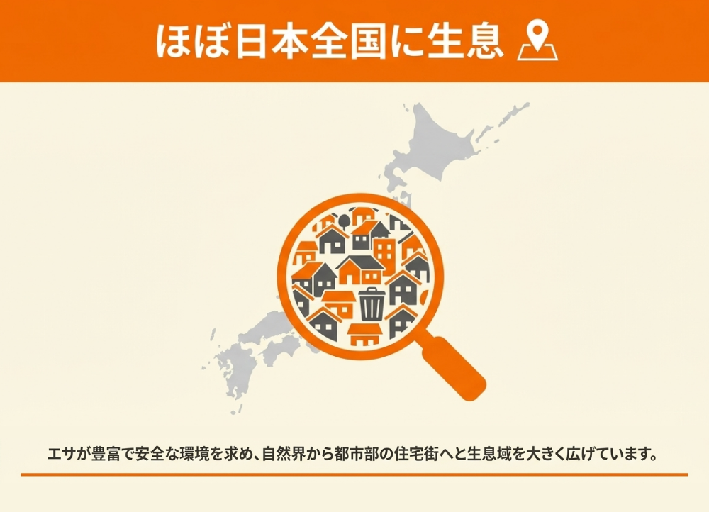 イタチの生息地と分布