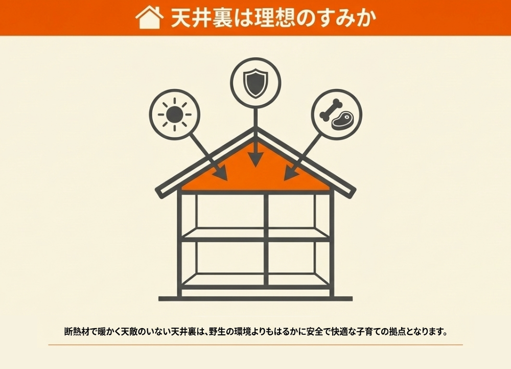 イタチが住宅に棲みつく原因