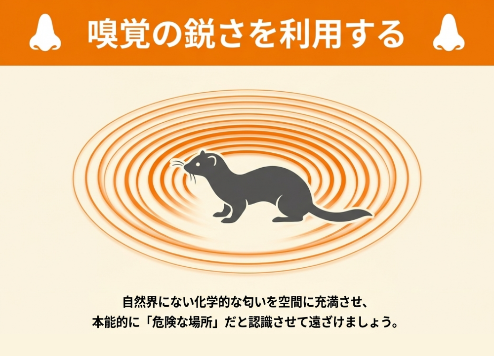 イタチの嗅覚と匂い対策の基本