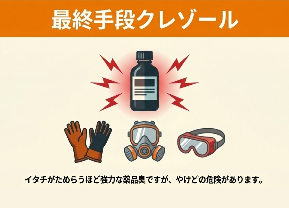 クレゾール石けん液とその他の匂い対策