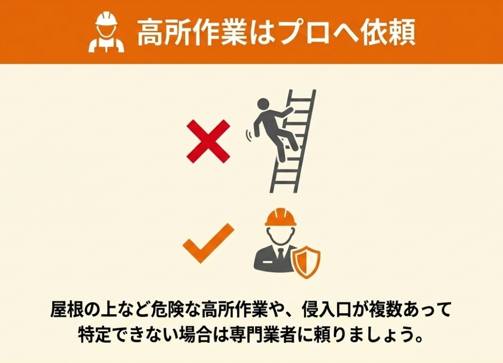 自分での対策が難しいときはコウモリ駆除の業者に相談しよう