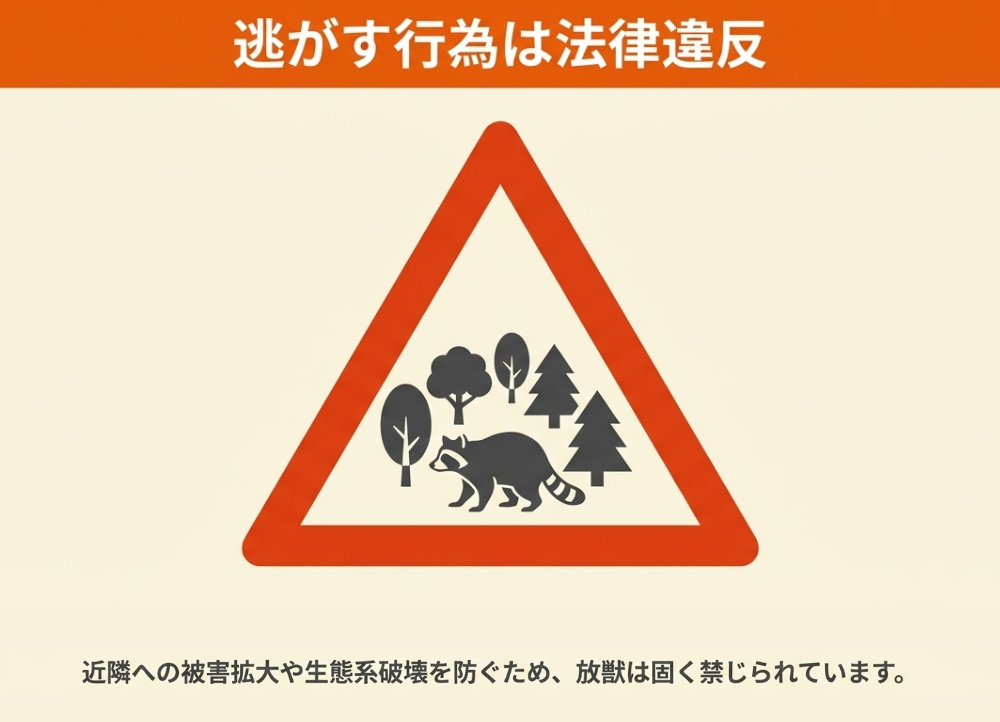 アライグマを逃がしてはいけない理由