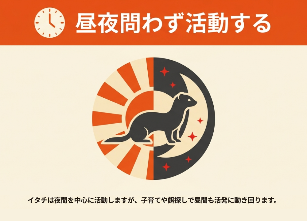 イタチは夜行性なのか